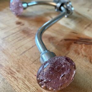 Silver And Glass Wall Hook!